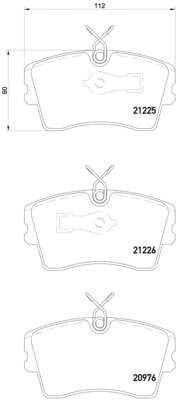 Комплект тормозных колодок, дисковый тормоз