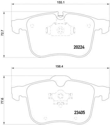 Комплект гальмівних накладок, дискове гальмо