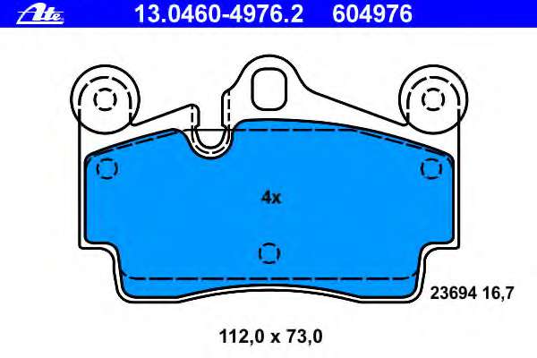 Комплект тормозных колодок, дисковый тормоз
