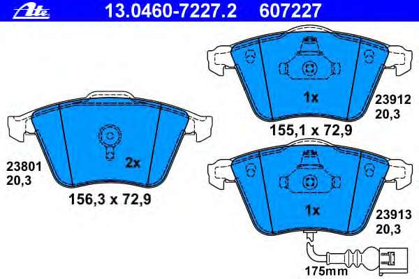 Комплект тормозных колодок, дисковый тормоз