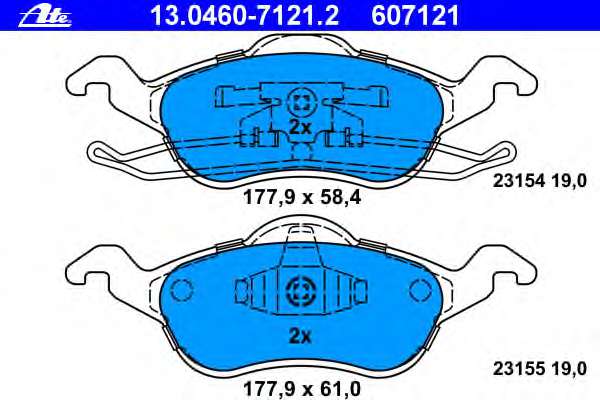 Комплект тормозных колодок, дисковый тормоз