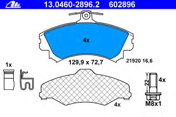 Комплект тормозных колодок, дисковый тормоз