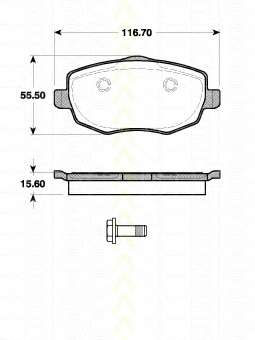 Комплект тормозных колодок, дисковый тормоз
