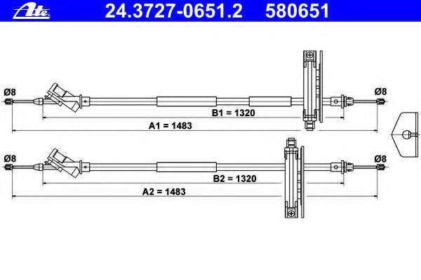 Трос, стояночная тормозная система