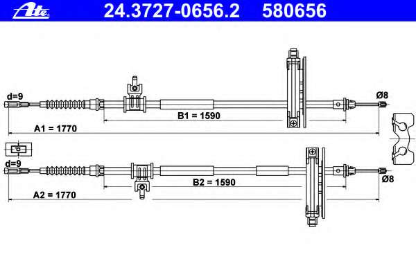 Трос, стояночная тормозная система
