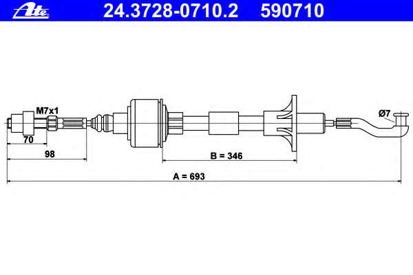 Трос, управление сцеплением