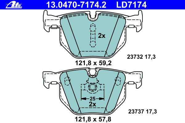 Комплект тормозных колодок, дисковый тормоз