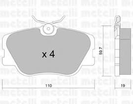 Комплект тормозных колодок, дисковый тормоз