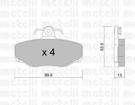 Комплект тормозных колодок, дисковый тормоз