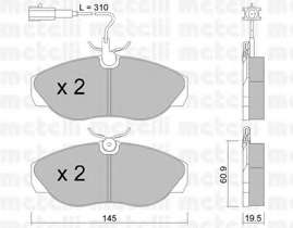 Комплект тормозных колодок, дисковый тормоз