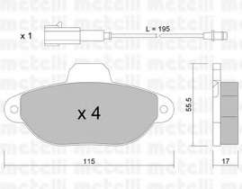 Комплект тормозных колодок, дисковый тормоз