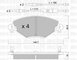 Комплект тормозных колодок, дисковый тормоз