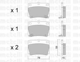 Комплект тормозных колодок, дисковый тормоз