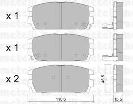Комплект тормозных колодок, дисковый тормоз