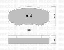 Комплект тормозных колодок, дисковый тормоз