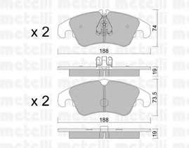 Комплект тормозных колодок, дисковый тормоз