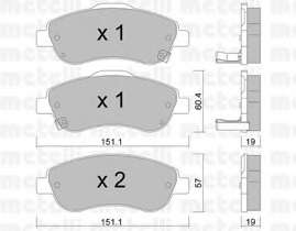 Комплект тормозных колодок, дисковый тормоз