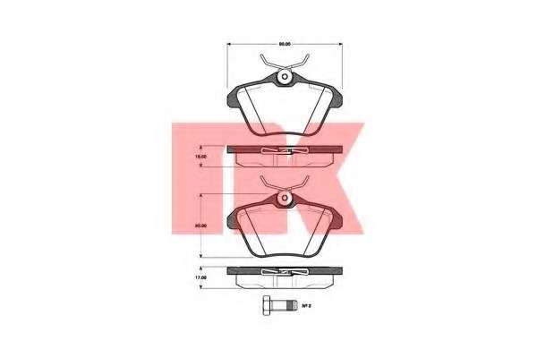 Комплект тормозных колодок, дисковый тормоз