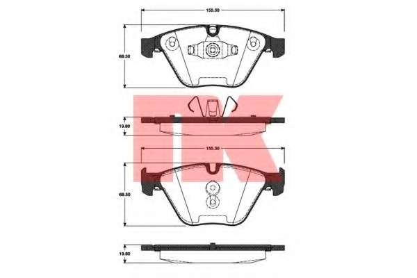 Комплект тормозных колодок, дисковый тормоз