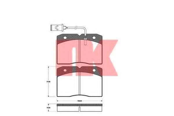 Комплект тормозных колодок, дисковый тормоз