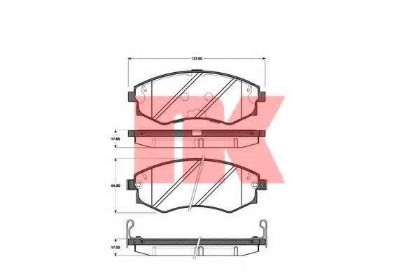Комплект тормозных колодок, дисковый тормоз