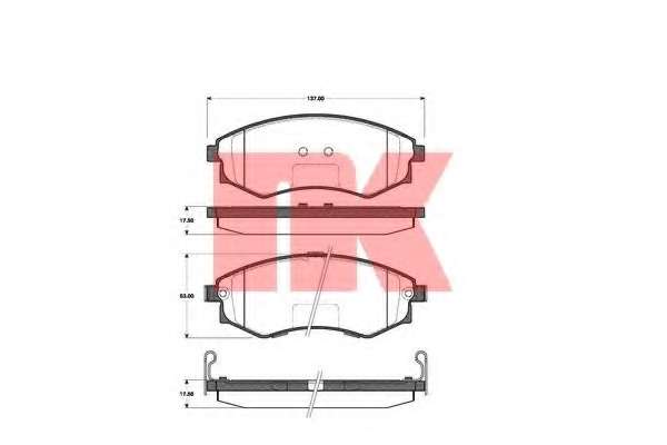 Комплект тормозных колодок, дисковый тормоз