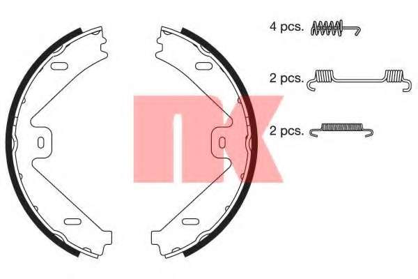 Комплект тормозных колодок, стояночная тормозная система