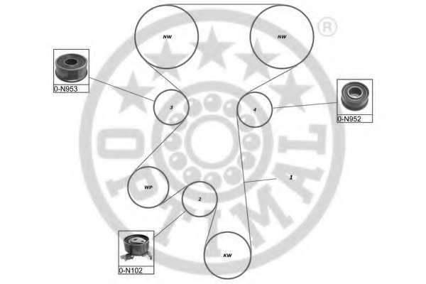 Комплект ремня ГРМ