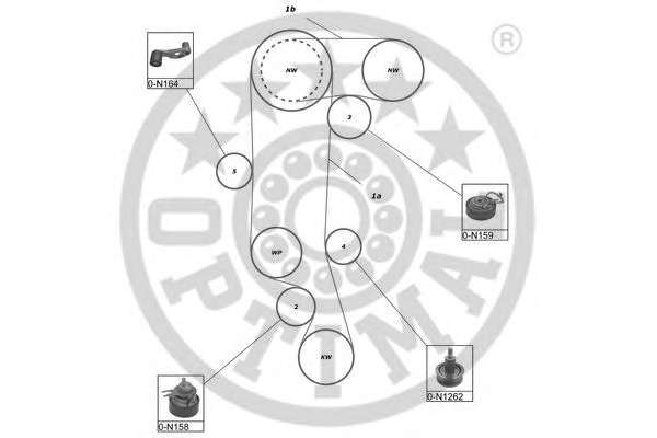 Комплект ремня ГРМ