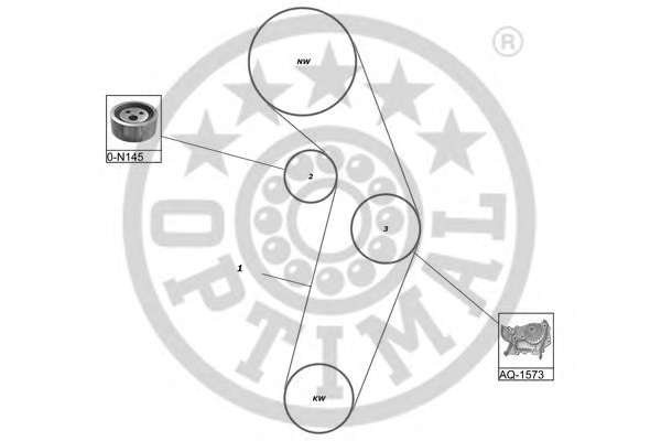 Водяной насос + комплект зубчатого ремня