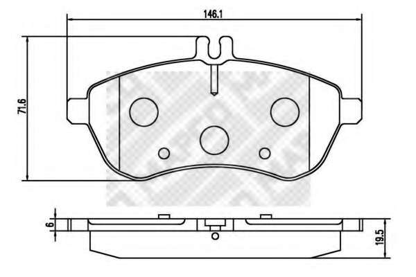 Комплект тормозных колодок, дисковый тормоз