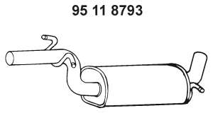 Средний глушитель выхлопных газов