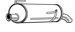 Глушитель выхлопных газов конечный