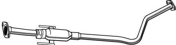 Средний глушитель выхлопных газов